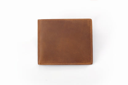 Leather Mini Bifold Wallet with RFID Protection