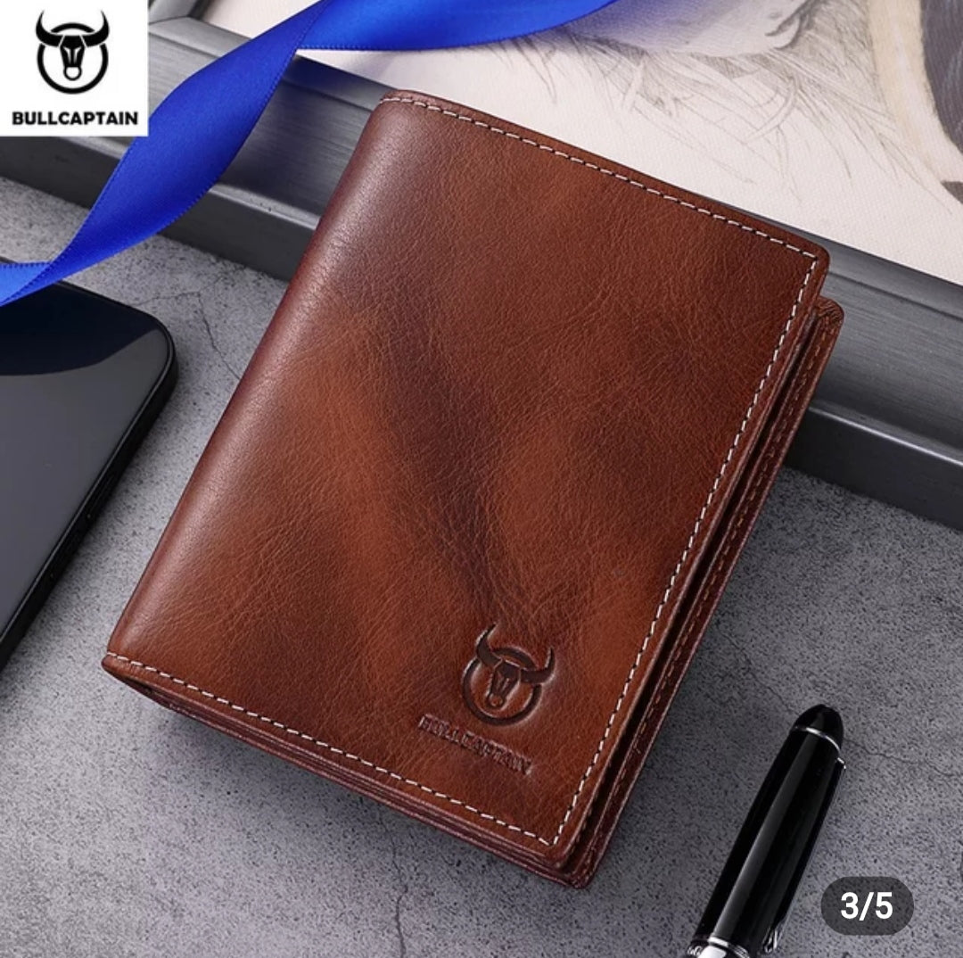 Bifold Leather Wallet with RFID Protection